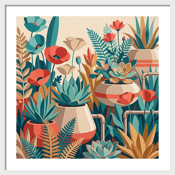 Vibrant Floral Garden Scene
