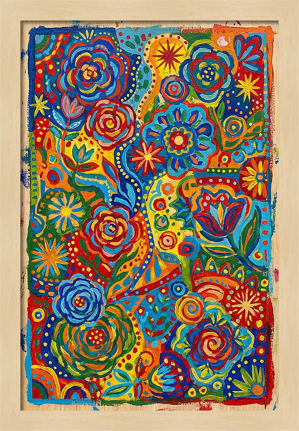 Vibrant Folk Floral Patterns