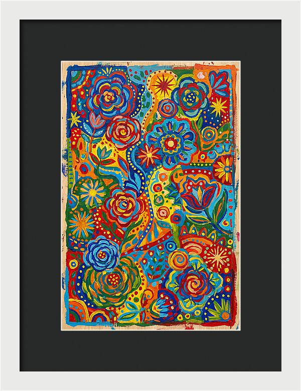 Vibrant Folk Floral Patterns