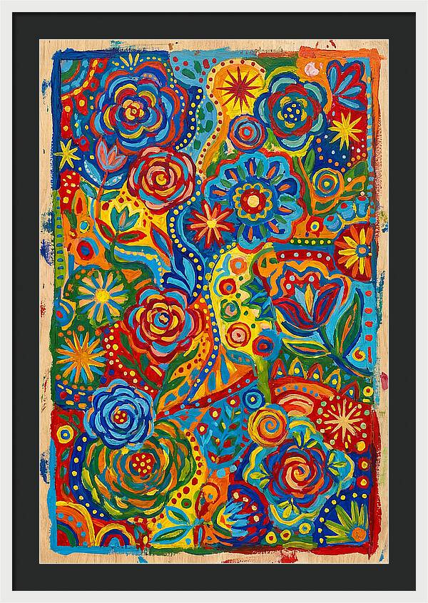 Vibrant Folk Floral Patterns