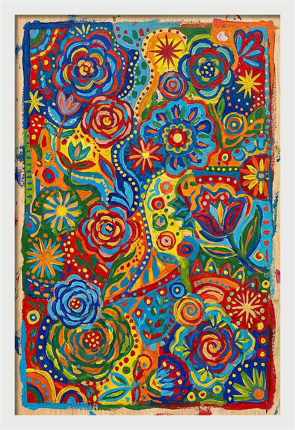 Vibrant Folk Floral Patterns