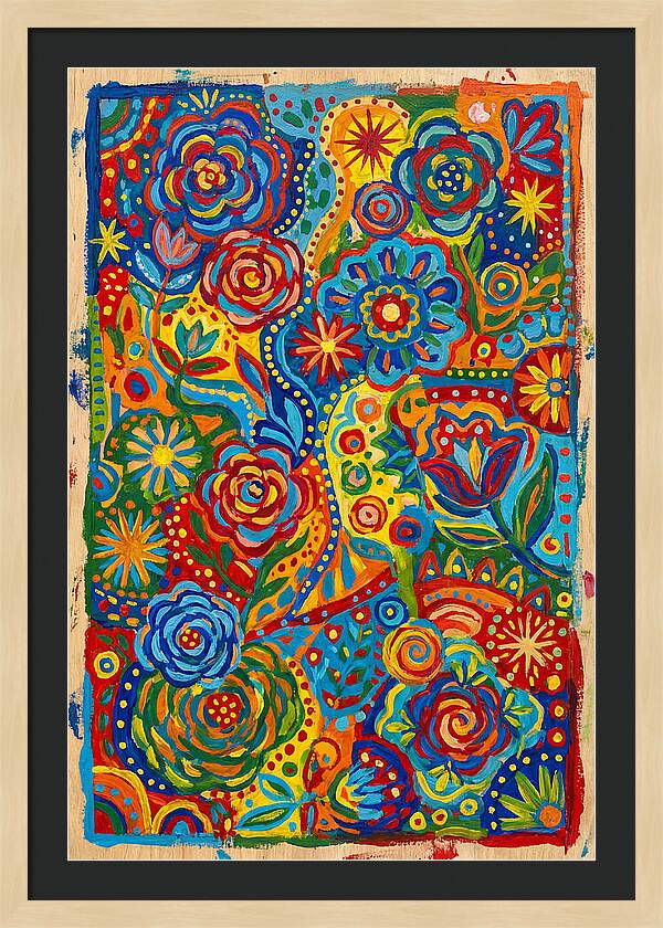 Vibrant Folk Floral Patterns