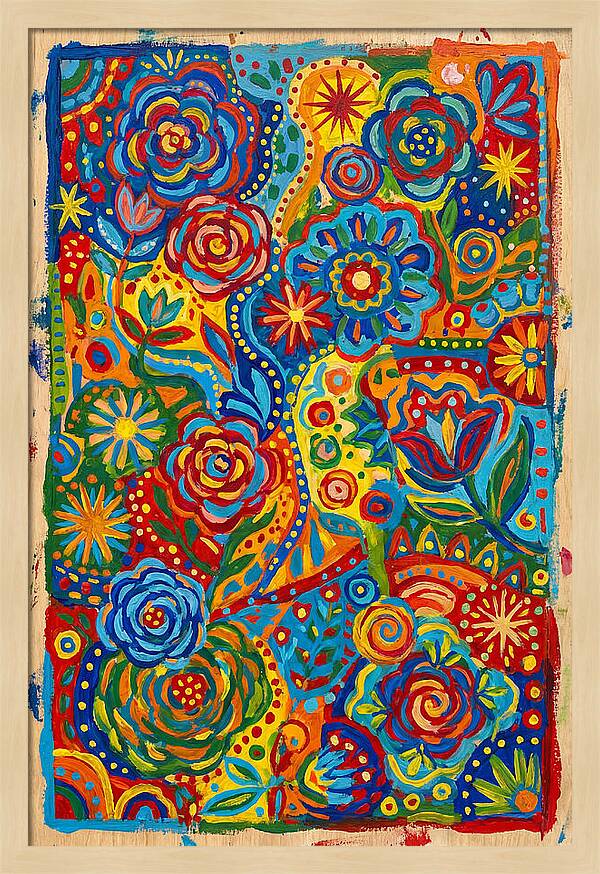 Vibrant Folk Floral Patterns