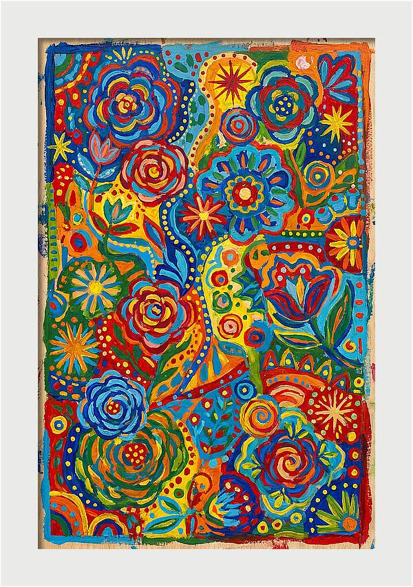 Vibrant Folk Floral Patterns
