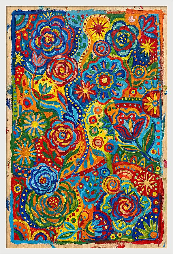Vibrant Folk Floral Patterns