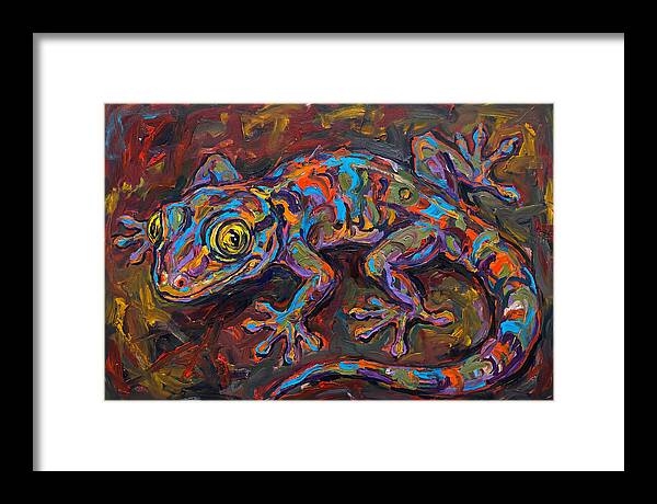 Vibrant Gecko Expressionism