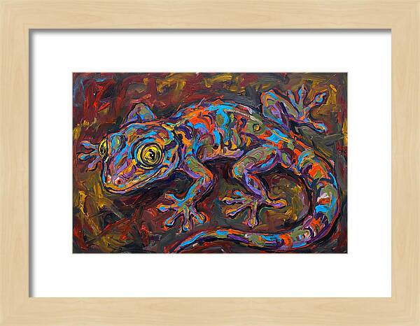 Vibrant Gecko Expressionism