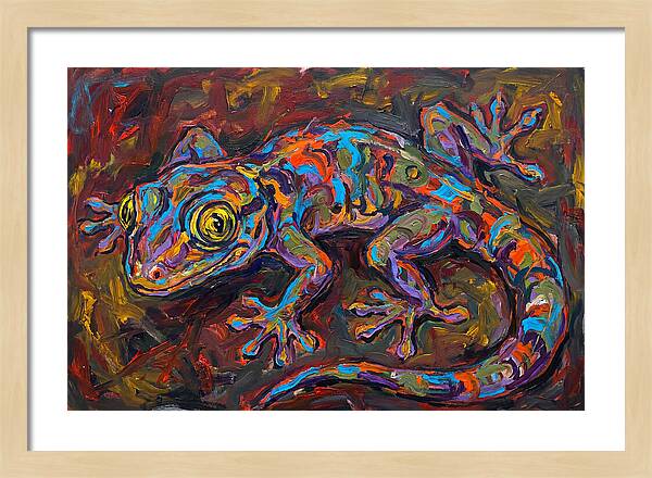 Vibrant Gecko Expressionism