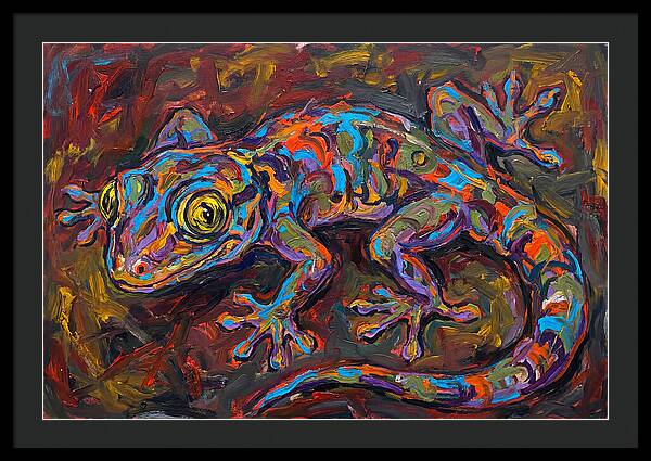 Vibrant Gecko Expressionism