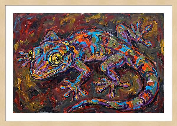 Vibrant Gecko Expressionism