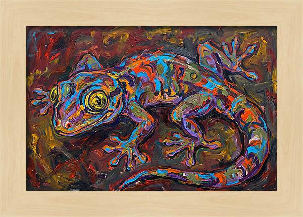 Vibrant Gecko Expressionism