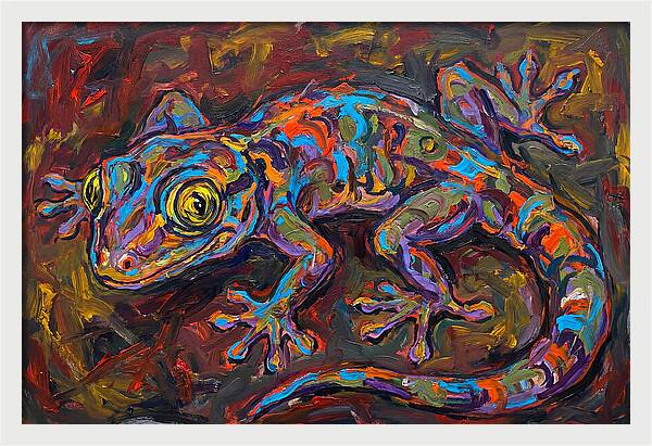 Vibrant Gecko Expressionism