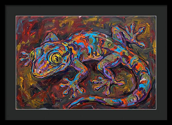 Vibrant Gecko Expressionism