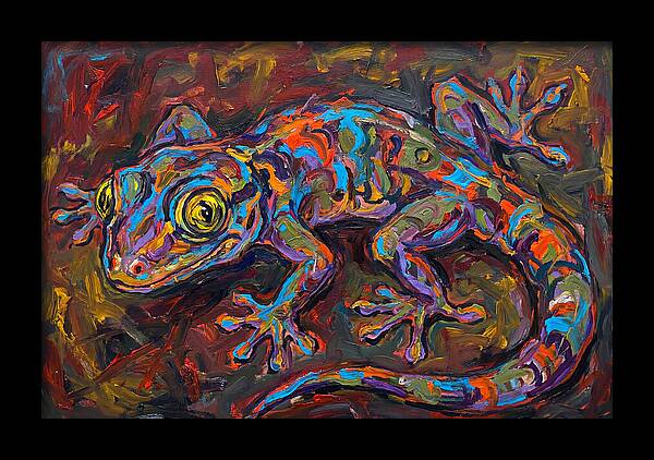 Vibrant Gecko Expressionism
