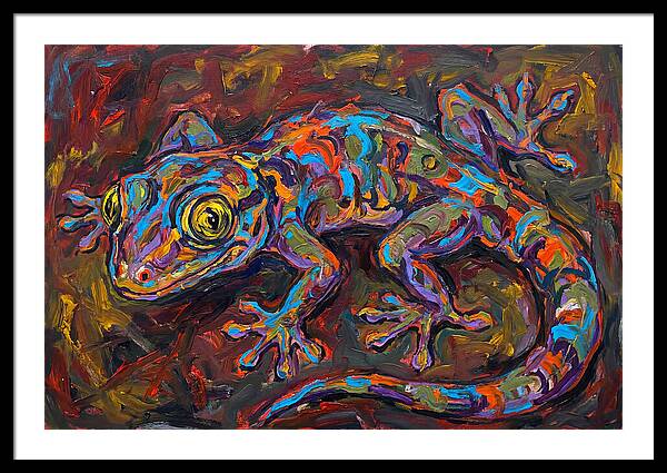 Vibrant Gecko Expressionism