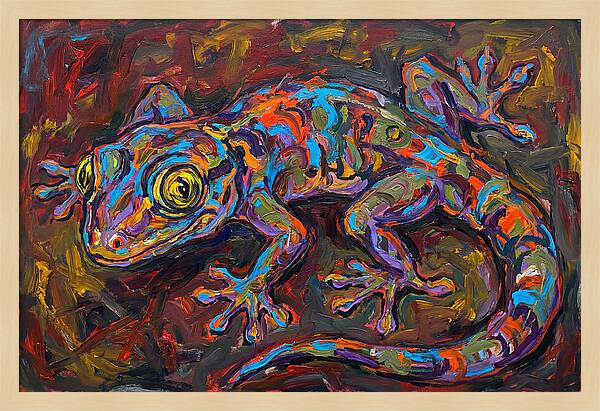 Vibrant Gecko Expressionism