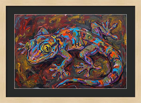 Vibrant Gecko Expressionism