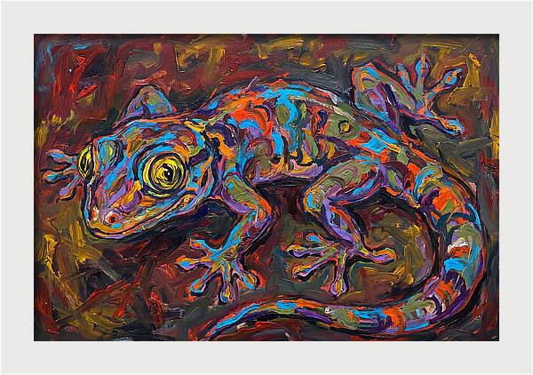 Vibrant Gecko Expressionism