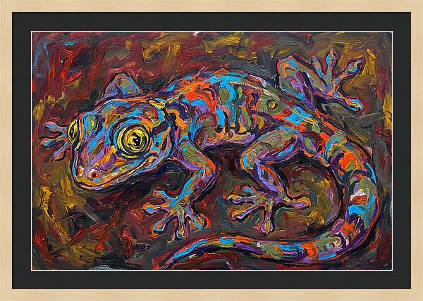 Vibrant Gecko Expressionism