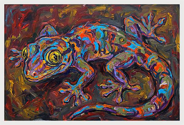 Vibrant Gecko Expressionism