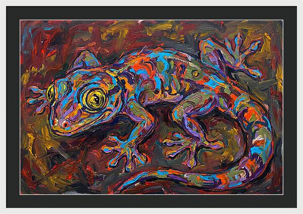 Vibrant Gecko Expressionism