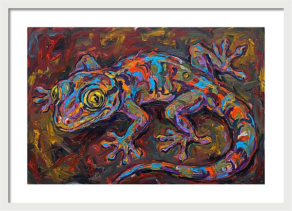 Vibrant Gecko Expressionism