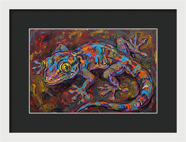 Vibrant Gecko Expressionism