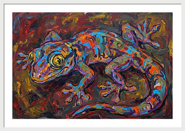 Vibrant Gecko Expressionism