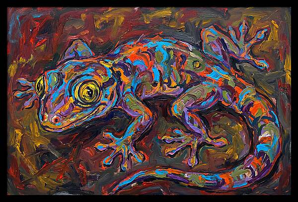 Vibrant Gecko Expressionism