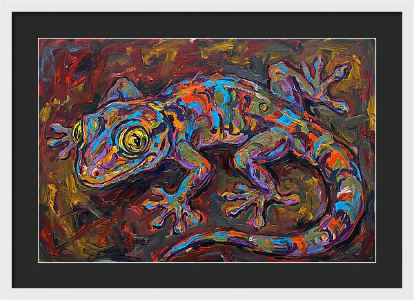 Vibrant Gecko Expressionism