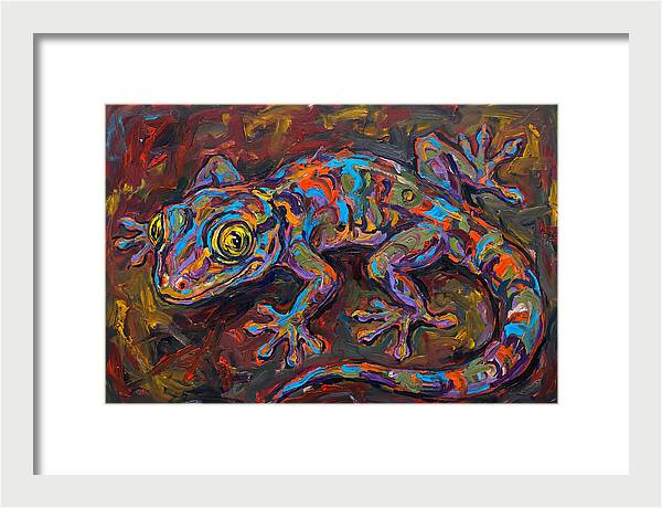 Vibrant Gecko Expressionism