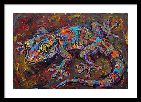 Vibrant Gecko Expressionism