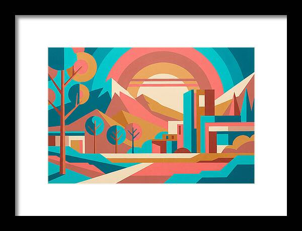 Vibrant Geometric Landscape