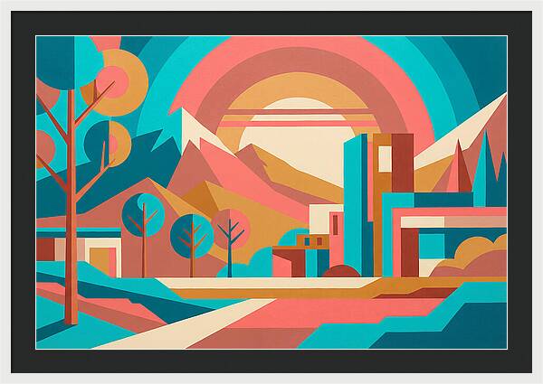 Vibrant Geometric Landscape