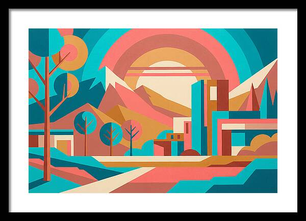 Vibrant Geometric Landscape