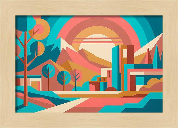 Vibrant Geometric Landscape