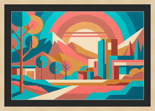 Vibrant Geometric Landscape
