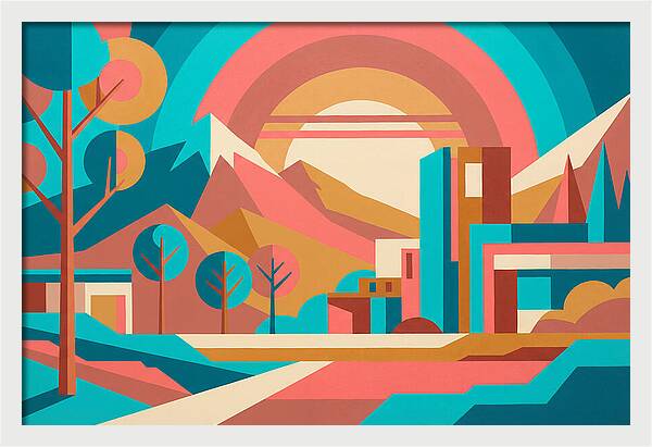 Vibrant Geometric Landscape