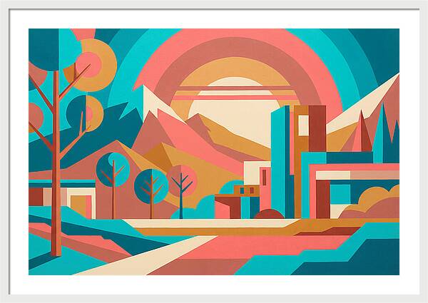 Vibrant Geometric Landscape