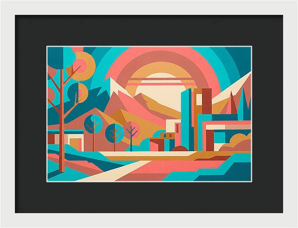 Vibrant Geometric Landscape