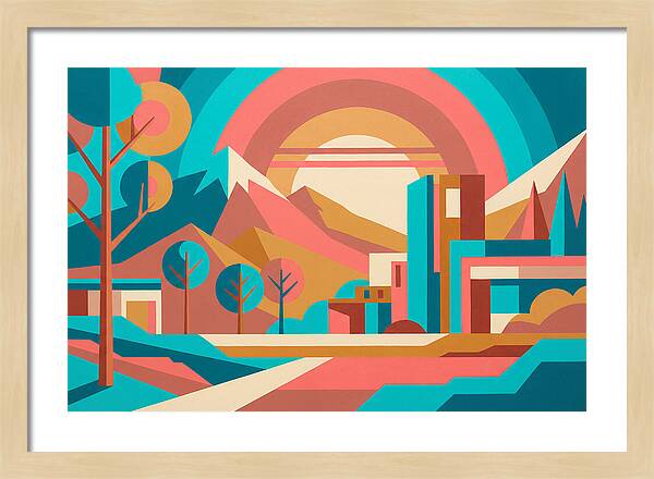 Vibrant Geometric Landscape