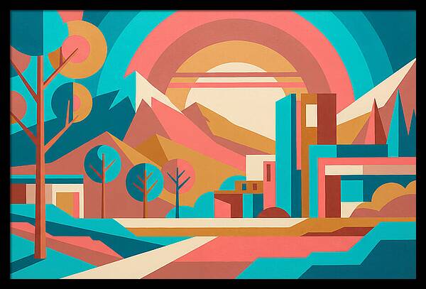 Vibrant Geometric Landscape