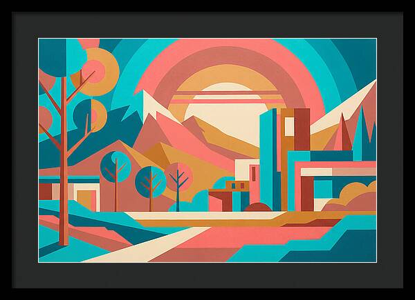 Vibrant Geometric Landscape
