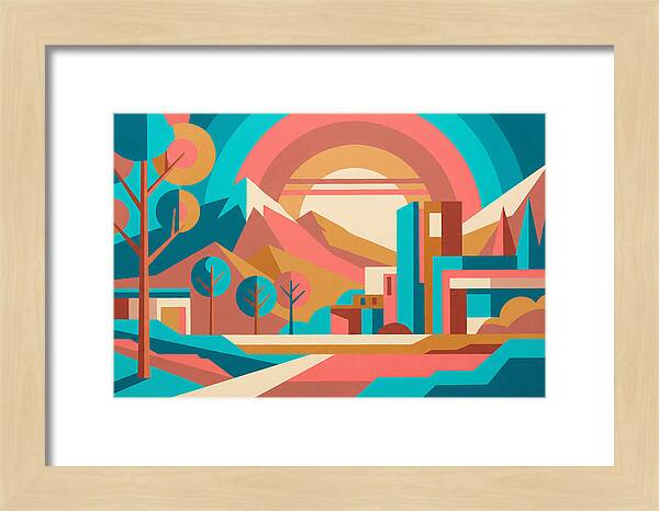 Vibrant Geometric Landscape