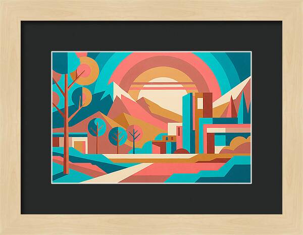 Vibrant Geometric Landscape