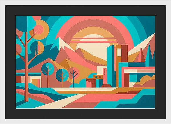 Vibrant Geometric Landscape
