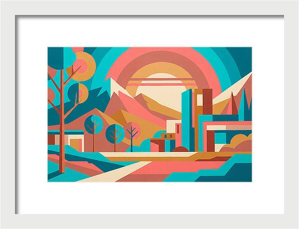 Vibrant Geometric Landscape