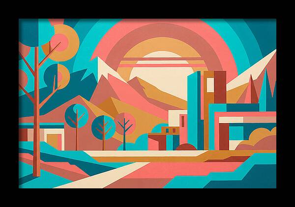 Vibrant Geometric Landscape