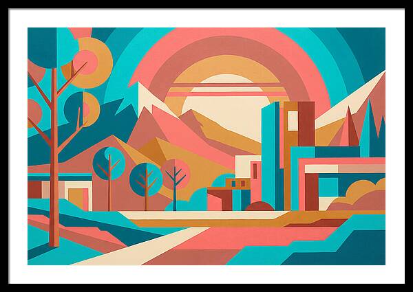 Vibrant Geometric Landscape