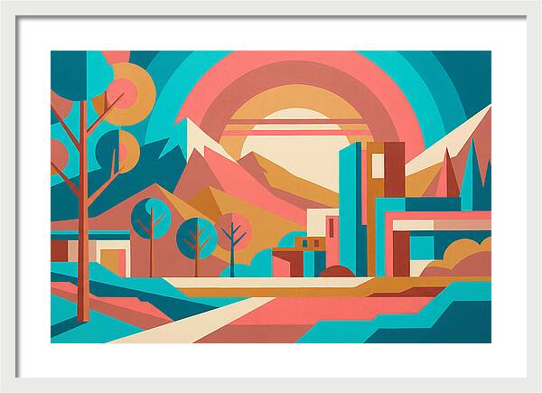 Vibrant Geometric Landscape